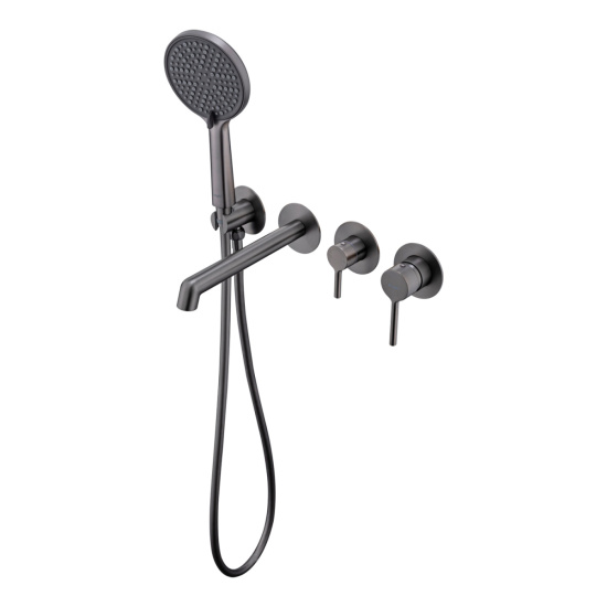 Смеситель для ванны Raglo R20.32.09 встраиваемый, графит