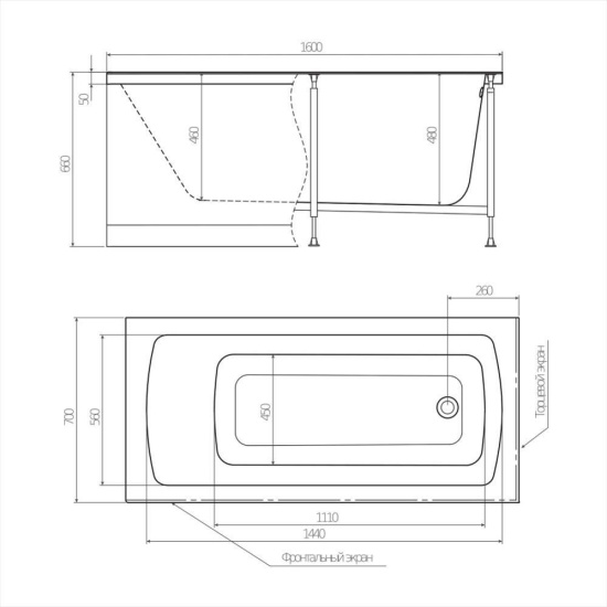 Акриловая ванна Alex Baitler Garda 170