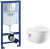 Инсталляция Grohe Rapid SL 38721001 с кнопкой + унитаз подвесной Roca Meridian 346248000 с сиденьем Roca Meridian 8012AC004
