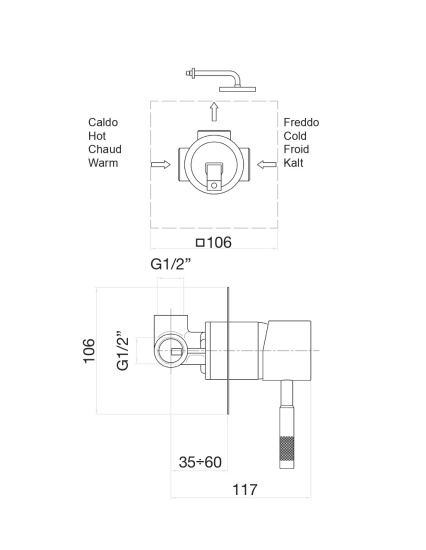 Смеситель для душа Fiore Xenon 44NN7515, черный