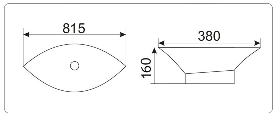 Накладная раковина CeramaLux TR4048