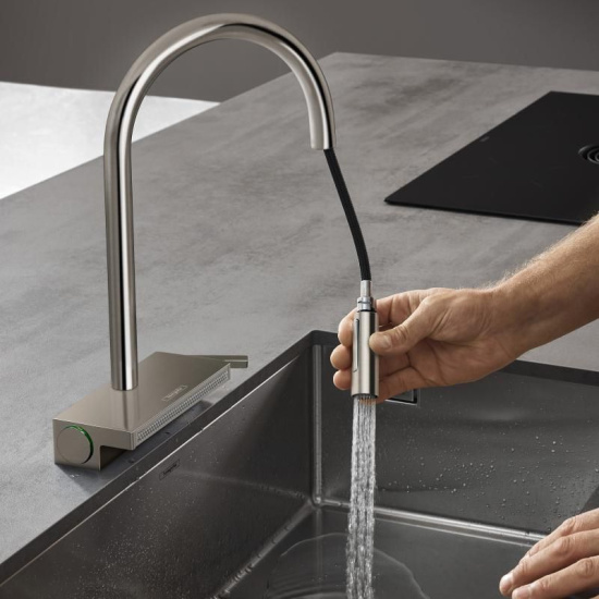 Смеситель для кухни Hansgrohe Aquno Select M81 73831800 сталь