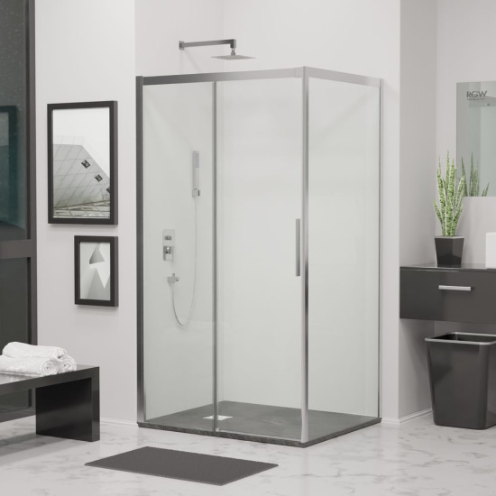 Душевой уголок RGW Leipzig LE-41 (970-1010)х800х1950 профиль хром, стекло прозрачное