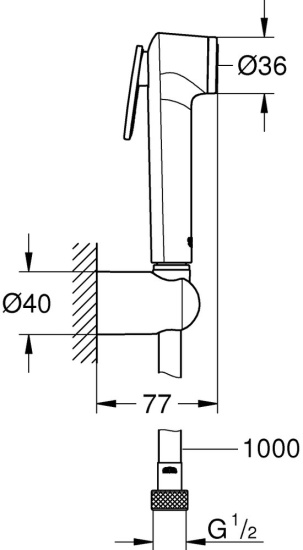 Гигиенический душ Grohe Tempesta-F 26352000