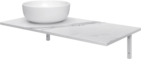 Мебель для ванной Diwo Элиста 100 белый мрамор, с раковиной Moduo 40 Ring