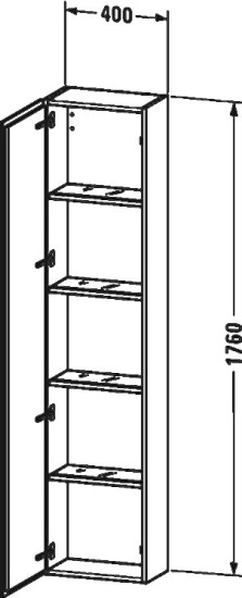 Пенал Duravit L-Cube коричневая сосна L