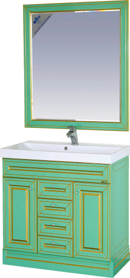 Мебель для ванной Misty Vena 75 салатовая, патина