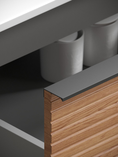 Тумба с раковиной Sancos Delta 80 дуб красный/графит, DL80GR