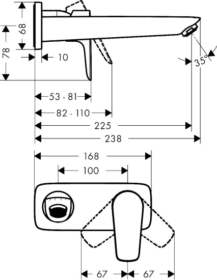 Смеситель для раковины Hansgrohe Talis E 71734340