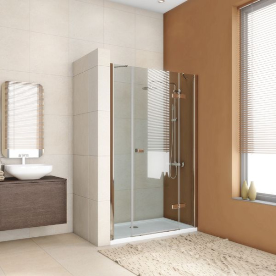 Душевая дверь в нишу GuteWetter Trend Door GK-863P правая 178 см стекло бесцветное Two, профиль хром