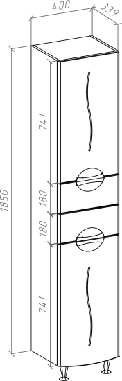 Пенал Bellezza Глория 40 L