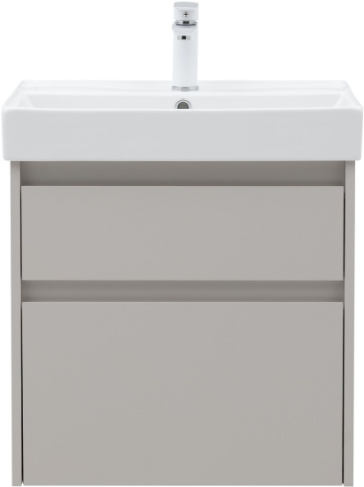 Тумба с раковиной Aquanet Nova Lite 2.0 60 2 ящика, бежевая