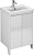 Тумба с раковиной Velvex Klaufs 50.2D белая, напольная