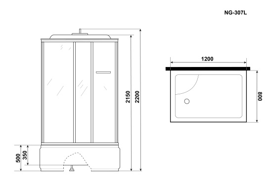 Душевая кабина Niagara Ultra NG-307-01L