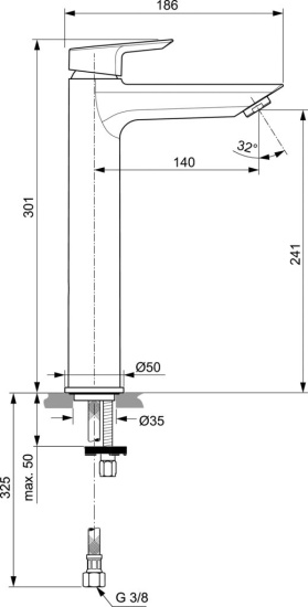 Смеситель для раковины Ideal Standard Tesi A6575AA