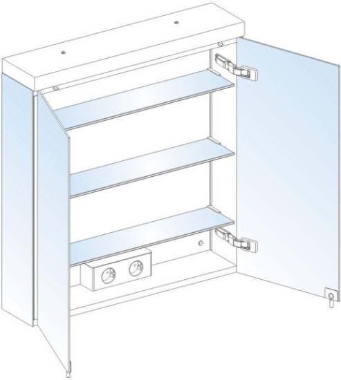 Зеркало-шкаф Keuco Royal Reflex.2 80 с подсветкой