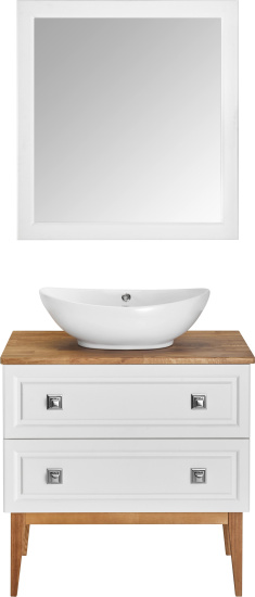 Мебель для ванной ASB-Woodline Каталина 80 белая