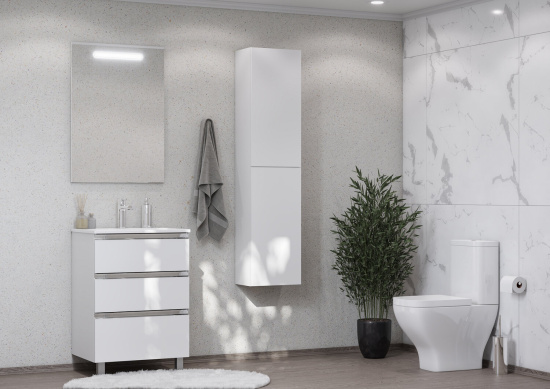Тумба с раковиной Roca The Gap 60 3 ящика, белый глянец