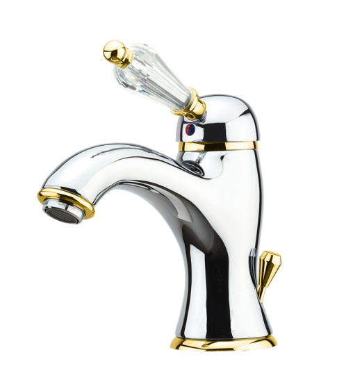 Смеситель для раковины Fiore Imperial-Sky  Swarovski® 82CO5221, хром/золото