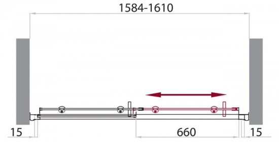 Душевая дверь в нишу BelBagno Uno-BF-1-120(1170-1196)-C-Cr