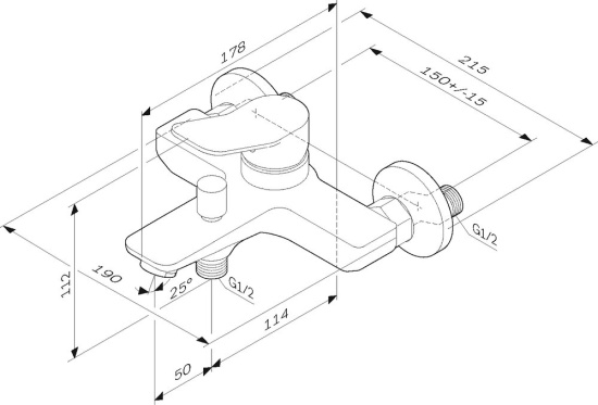 Душевой комплект AM.PM Gem F0790022 + смеситель F85A10022