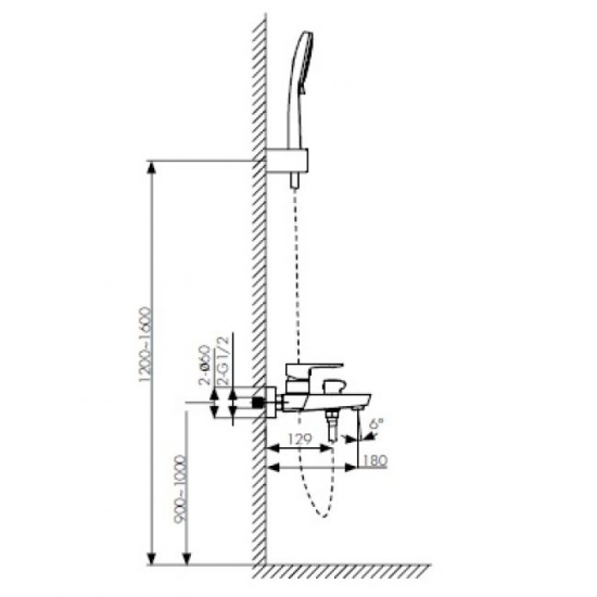 Смеситель для ванны Kaiser Sofia 04022