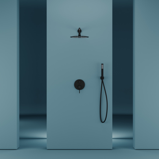 Душевая система SANCOS Select SC3003MB, черная матовая