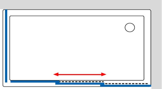 Душевой уголок GuteWetter Practic Rectan GK-403 правая 125x120 см стекло бесцветное, профиль матовый хром
