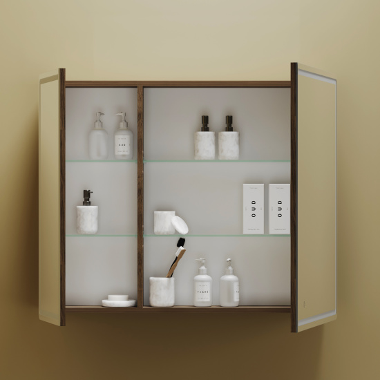 Зеркало-шкаф Sancos Mirror 90 дуб чарльстон, с LED подсветкой