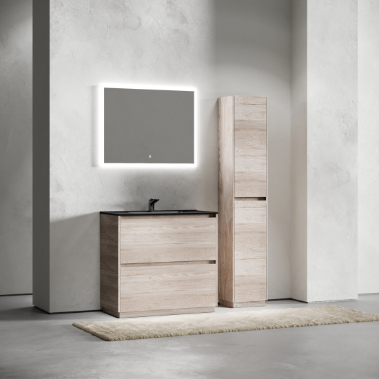 Тумба с раковиной Sancos Libra Floor 90 дуб галифакс натуральный, напольная