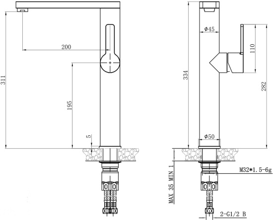 Смеситель для кухни Zorg Steel Hammer SH 7028  INOX