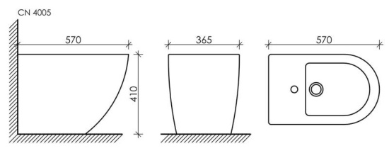 Напольное биде Ceramicanova Metropol CN4005
