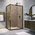 Душевой уголок Vegas Glass ZP+ZPV TUR NOVO 165*80 05 05, профиль бронза, стекло бронза