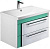 Тумба с раковиной Iddis Color Plus 70 белая, мятная