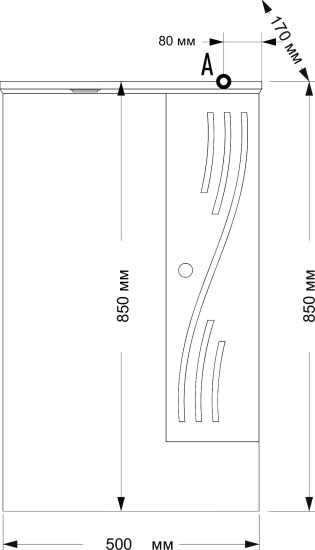 Зеркало-шкаф Misty Мисти 50 голубой R