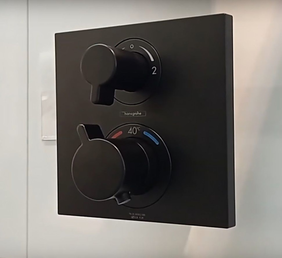 Смеситель для душа Hansgrohe Ecostat Square 15714670 термостат, матовый черный