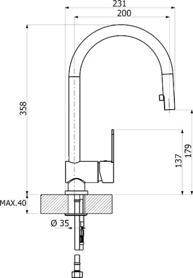 Смеситель для кухни Alveus Arc 20-P CHR 1115261