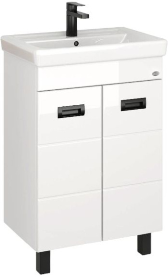 Тумба с раковиной Onika Балтика-Квадро Black 55.11