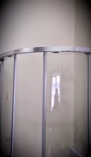 Душевой уголок CeramaLux CL901-90B 90x90, профиль черный матовый, стекло прозрачное
