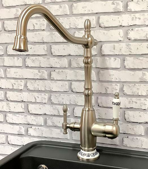 Смеситель для кухни Milacio Castellon Ceramic MC.514.SN сатин