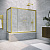 Шторка на ванну Vegas Glass Z2V+ZVF NOVO 180*80 03 crystalvision, профиль золото матовое, стекло crystalvision