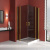 Душевой уголок Vegas Glass EFA-F LUX 120*90 09 07 R, профиль золото глянцевое, стекло графит