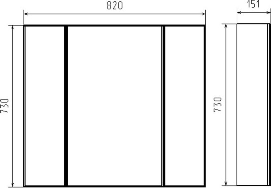 Зеркало-шкаф ASB-Mebel Лира 85 дуб золотой