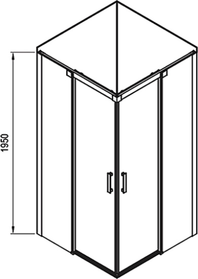 Душевой уголок Ravak Matrix MSRV4 80х80 Transparent, профиль белый