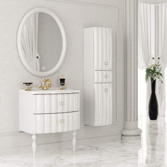 Тумба с раковиной Aima Design Pearl 70 white