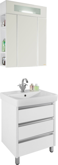 Зеркало-шкаф Vod-Ok Квадро 60 с подсветкой