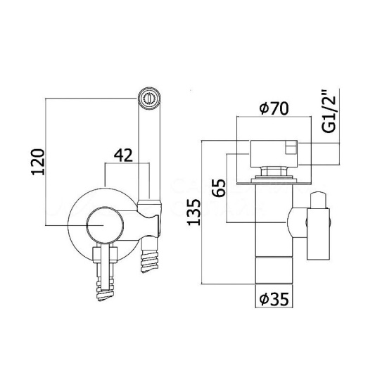 Гигиенический душ Webert Sax Evolution SE870303010 со смесителем