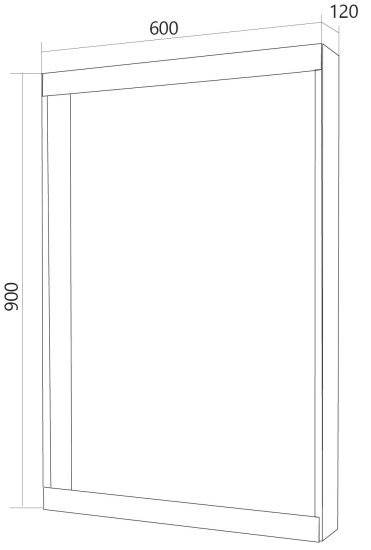 Зеркало 1MarKa Aris 60 белый глянец