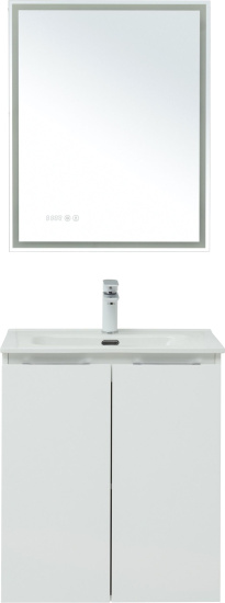 Мебель для ванной Aquanet Алвита new 60 подвесная, белая матовая, с дверками