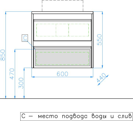 Мебель для ванной Style Line Монако 60 Plus, ориноко